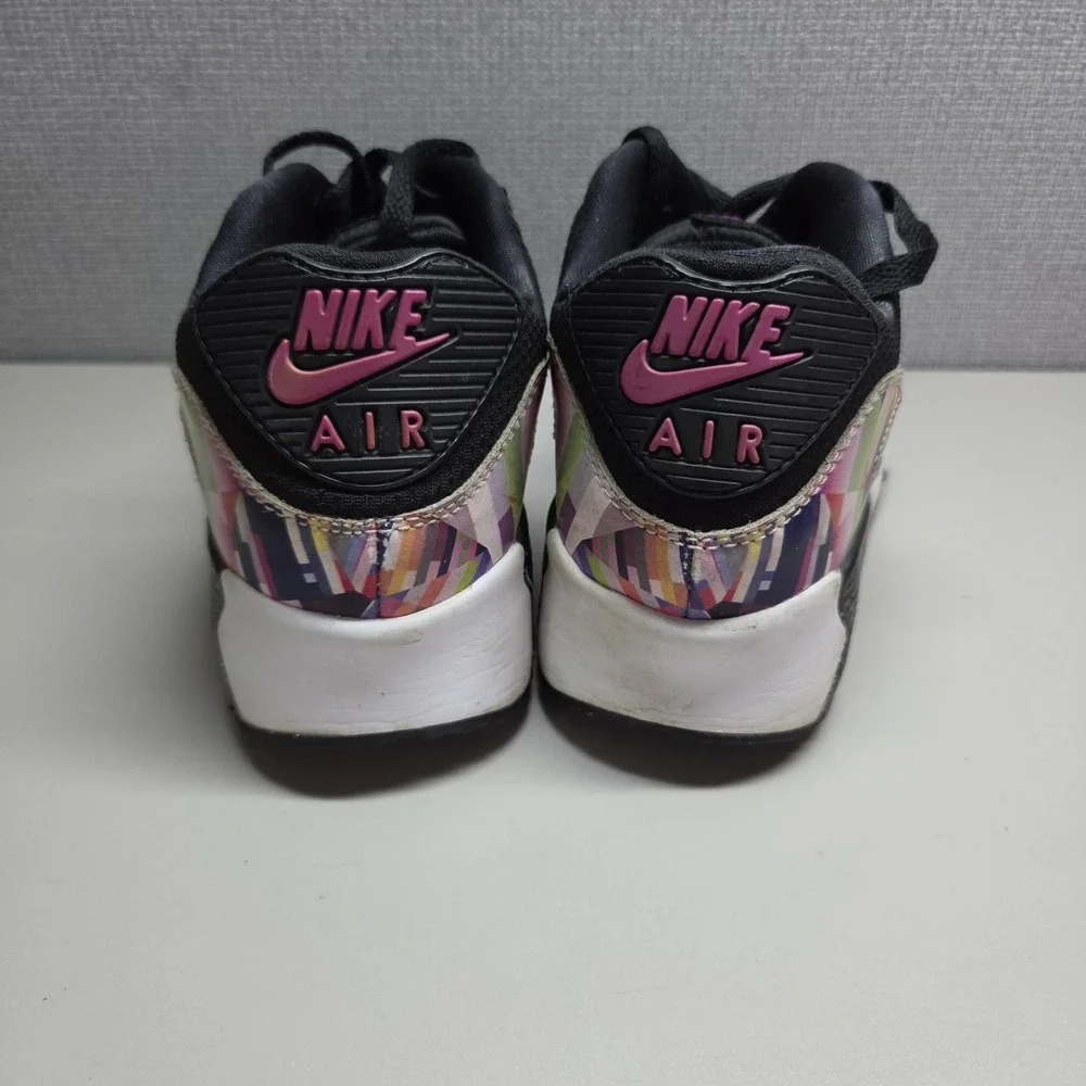 Nike Air Max 90 Print Mesh Hyper Violet Youth Running Shoes Size 5Y